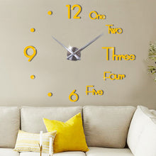 Load image into Gallery viewer, Wall Clock New    Large   Modern Design Wall Sticker Clock Silent Home Decor Living Room Acrylic Mirror Nordic
