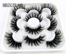 Load image into Gallery viewer, 5 Pairs 25 mm 3d Mink Lashes Bulk Faux with Custom Box Wispy Natural Mink Lashes Pack Short Wholesales Natural False Eyelashes
