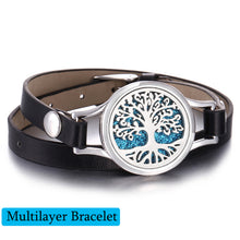 Load image into Gallery viewer, New Tree of Life aromatherapy bracelet Essential Oil Diffuser Bracelet Perfume Locket Leather Bracelets for Women Wristbands
