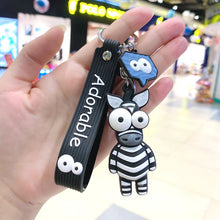 Load image into Gallery viewer, Cartoon Key Chain PVC Zebra Giraffe Funny Toy Keychain Car Key Ring Birthday Gifts For Children
