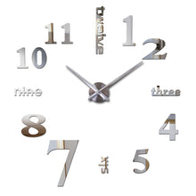 Load image into Gallery viewer, Wall Clock  quartz modern clocks needle acrylic watches big mirror sticker living room decor
