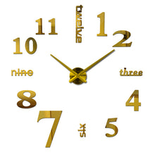 Load image into Gallery viewer, Wall Clock  quartz modern clocks needle acrylic watches big mirror sticker living room decor

