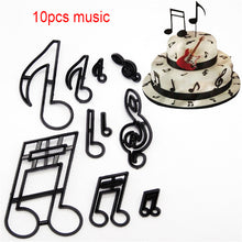 Load image into Gallery viewer, Fondant Cake Decorating Molds Set Plastic Cookie Cutter Pastry Biscuit Baking Tools wedding Music family animals balloon
