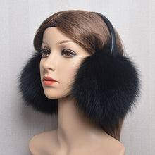 Load image into Gallery viewer, New Luxury Women Winter Warm Real Fox Fur Earmuffs Fashion Lady Natural Fox Fur Ear Muffs Thermal Girl Real Fox Fur Earmuff
