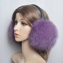 Load image into Gallery viewer, New Luxury Women Winter Warm Real Fox Fur Earmuffs Fashion Lady Natural Fox Fur Ear Muffs Thermal Girl Real Fox Fur Earmuff
