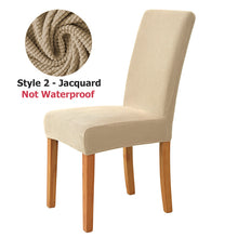 Load image into Gallery viewer, Waterproof Elastic Jacquard Chair Cover for Dining Room Chair Covers for Chairs Kitchen Wedding Hotel Banquet Protector Seat
