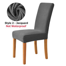 Load image into Gallery viewer, Waterproof Elastic Jacquard Chair Cover for Dining Room Chair Covers for Chairs Kitchen Wedding Hotel Banquet Protector Seat
