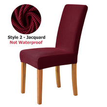 Load image into Gallery viewer, Waterproof Elastic Jacquard Chair Cover for Dining Room Chair Covers for Chairs Kitchen Wedding Hotel Banquet Protector Seat
