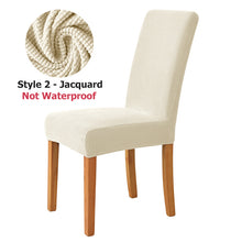 Load image into Gallery viewer, Waterproof Elastic Jacquard Chair Cover for Dining Room Chair Covers for Chairs Kitchen Wedding Hotel Banquet Protector Seat
