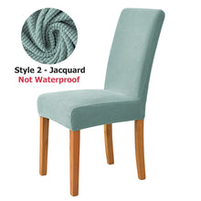 Load image into Gallery viewer, Waterproof Elastic Jacquard Chair Cover for Dining Room Chair Covers for Chairs Kitchen Wedding Hotel Banquet Protector Seat
