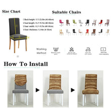 Load image into Gallery viewer, Waterproof Elastic Jacquard Chair Cover for Dining Room Chair Covers for Chairs Kitchen Wedding Hotel Banquet Protector Seat
