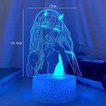 Load image into Gallery viewer, Newest Anime Zero Two 3d Lamp Figure Nightlight Kids Child Girls Manga Gift Night Light Lamp
