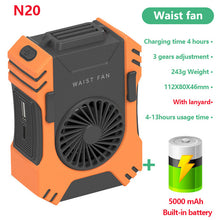 Load image into Gallery viewer, Mini Fans Newest USB Portable Personal Hanging waist Fan With Recharge Battery
