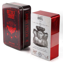 Load image into Gallery viewer, Nightmares Before Christmas Lucid Dreams Beginners Del Toro Tarot in Tin Metal Box 78 Cards Gilded Edge Paper Guidebook
