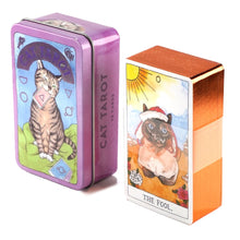 Load image into Gallery viewer, Nightmares Before Christmas Lucid Dreams Beginners Del Toro Tarot in Tin Metal Box 78 Cards Gilded Edge Paper Guidebook
