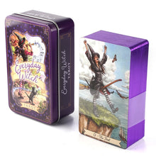 Load image into Gallery viewer, Nightmares Before Christmas Lucid Dreams Beginners Del Toro Tarot in Tin Metal Box 78 Cards Gilded Edge Paper Guidebook
