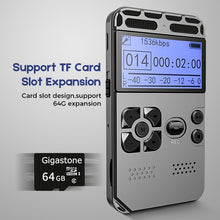 Load image into Gallery viewer, Noise Reduction Digital Voice Recorder Activated MP3 Player USB Charging Lossless Dictaphone LED Display  Recording Dictaphone
