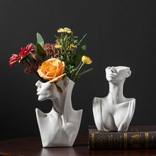 Load image into Gallery viewer, Nordic Style Ceramic Vase Woman Body Model Modern Body Art Vase Home Decoration Creative Flower Pot Living Room Decoration
