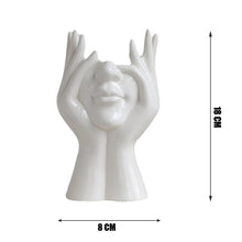 Load image into Gallery viewer, Nordic Style Flower Vase Women Body Half Face Flower Pot Vase Ceramic Art Crafts Bedroom Living Room Desktop Decoration
