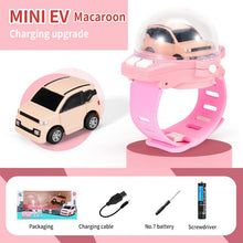 Load image into Gallery viewer, Novelty Mini Watch Control Car Cute RC Car Kids Game Interactive Toys For Boys Girl Birthday Christmas Watch Gift RC Tank Toy
