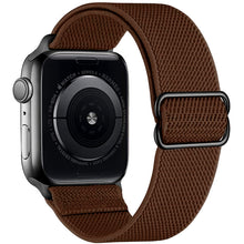 Load image into Gallery viewer, Nylon strap for apple watch band 44 mm 40mm 41mm 45mm Adjustable Elastic solo loop belt bracelet apple watch series 7 6 se 5 4 3
