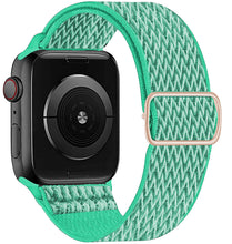 Load image into Gallery viewer, Nylon strap for apple watch band 44 mm 40mm 41mm 45mm Adjustable Elastic solo loop belt bracelet apple watch series 7 6 se 5 4 3
