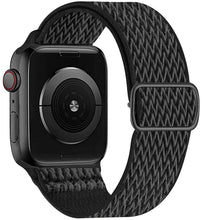 Load image into Gallery viewer, Nylon strap for apple watch band 44 mm 40mm 41mm 45mm Adjustable Elastic solo loop belt bracelet apple watch series 7 6 se 5 4 3
