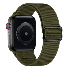 Load image into Gallery viewer, Nylon strap for apple watch band 44 mm 40mm 41mm 45mm Adjustable Elastic solo loop belt bracelet apple watch series 7 6 se 5 4 3
