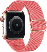Load image into Gallery viewer, Nylon strap for apple watch band 44 mm 40mm 41mm 45mm Adjustable Elastic solo loop belt bracelet apple watch series 7 6 se 5 4 3
