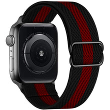 Load image into Gallery viewer, Nylon strap for apple watch band 44 mm 40mm 41mm 45mm Adjustable Elastic solo loop belt bracelet apple watch series 7 6 se 5 4 3
