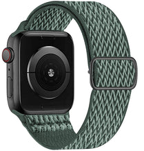 Load image into Gallery viewer, Nylon strap for apple watch band 44 mm 40mm 41mm 45mm Adjustable Elastic solo loop belt bracelet apple watch series 7 6 se 5 4 3
