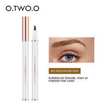 Load image into Gallery viewer, Eyebrow Tattoo Pen 3 Fork Tip Waterproof Eyebrow Pencil Cosmetics Long Lasting Makeup Natural Dark Brown Liquid Brow Pen
