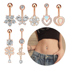 Load image into Gallery viewer, Zircon Navel Ring Navel Stud Piercing Jewelry for Women
