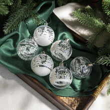 Load image into Gallery viewer, Transparent Christmas Ball 6cm Boxed Blue Painted Christmas Tree Decorations
