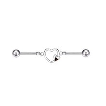 Load image into Gallery viewer, Personality Planet Simple and Popular Five-Pointed Star Long Brush Holder Ear Bone Stud Double Hole Earrings
