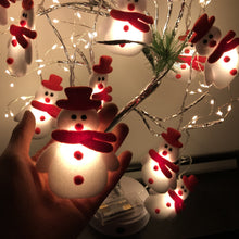 Load image into Gallery viewer, Christmas String Light Plush Snowman String Lights Christmas Tree Pendant Led Holiday Party Decoration
