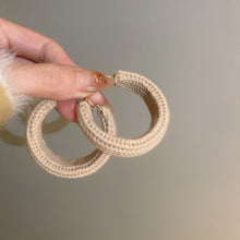 Load image into Gallery viewer, Autumn and Winter New Plush C- Type Ear Ring Simple Earrings Beautiful Circle Large Circle High-Grade Earrings
