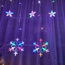 Load image into Gallery viewer, LED Curtain Light  Chain Christmas Snowflake String Scene Arrange Hangings Lighting Chain
