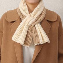 Load image into Gallery viewer, Small Scarf Short Women's Autumn and Winter Cross Knitted Scarf Korean Style Colorblock All-Matching
