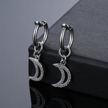 Load image into Gallery viewer, New Belly Umbilical Ring Navel Stud Elastic Earrings Hanging Moon Umbilical Ring

