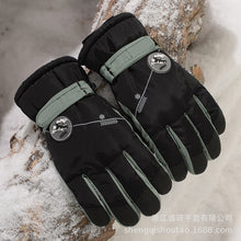 Load image into Gallery viewer, Men's Five-Finger Ski Gloves Full Palm Touch Screen plus Velvet Thick Windproof Non-Slip Cycling
