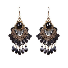 Load image into Gallery viewer, Black Lace Earrings Earrings Antique Ornament
