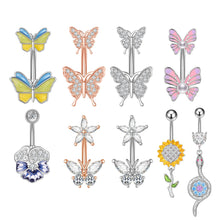 Load image into Gallery viewer, New Zircon Navel Stud Drop Oil Belly Ring Piercing Jewelry
