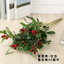 Load image into Gallery viewer, Fortune Fruit Red Berry Rich Fruit New Year Christmas Living Room Home Decoration Flower Arrangement Small Holly Bouquet
