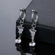 Load image into Gallery viewer, New Belly Umbilical Ring Navel Stud Elastic Earrings Hanging Butterfly Umbilical Ring
