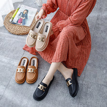 Load image into Gallery viewer, Closed Toe Sandals Women's Shoes Spring Fairy Style Flat Low Heel Slip-on Women's Shoes Fashion Flat for Outdoors Slippers
