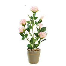 Load image into Gallery viewer, Artificial Six-Head Rose Bonsai Artificial Flower Creative Artificial Fashion Home Decorations
