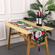 Load image into Gallery viewer, Christmas Decorations Knitted Fabric Table Runner Creative Christmas Table Runner Dining Table Santa Claus Decoration Home Dress up
