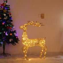 Load image into Gallery viewer, Decoration Luminous Iron Christmas Deer Christmas Scene Decorative Ornaments Shopping Mall Hotel Christmas Iron Gold and Silver Deer
