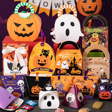 Load image into Gallery viewer, 10PCs Halloween Pumpkin Lamp Candy Packaging Box Decorative Gift Children Dress up Toys Handmade DIY Gift Box
